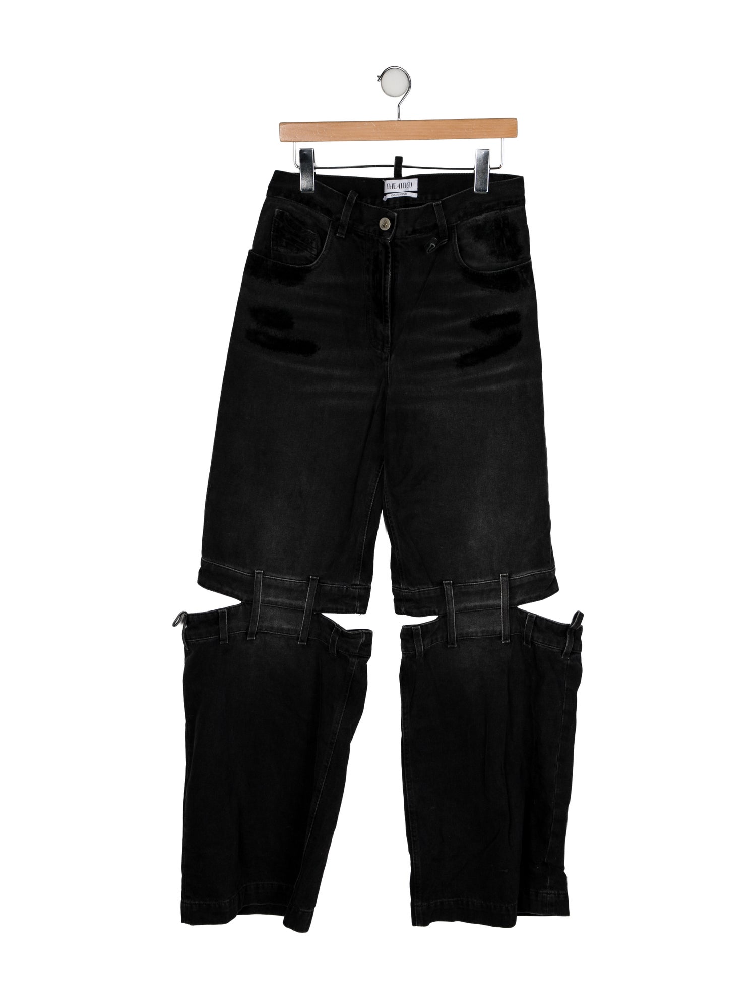 Attico High-Rise Wide Leg Jeans