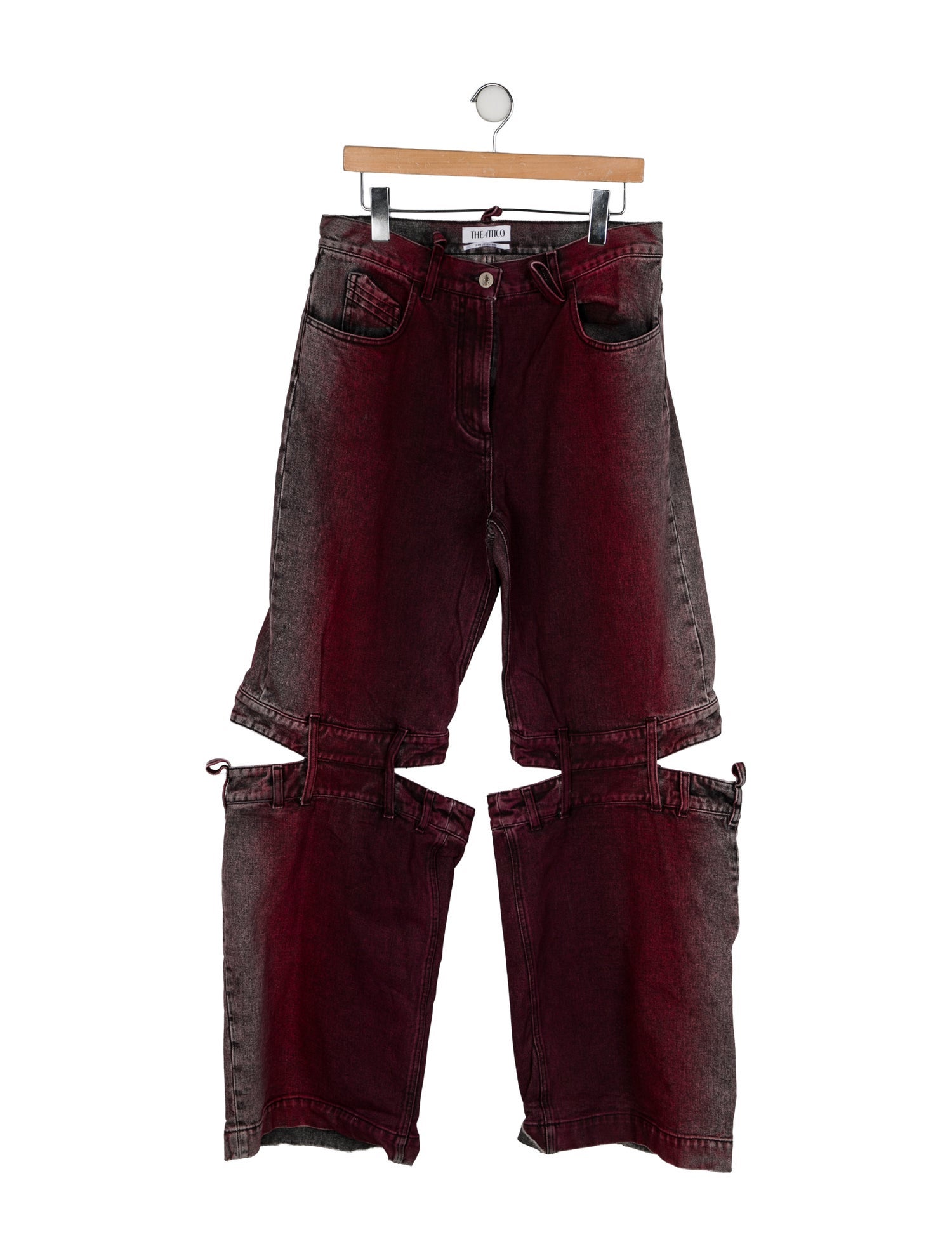 Attico High-Rise Wide Leg Jeans