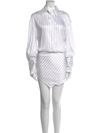 Attico Striped Knee-Length Dress