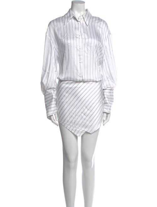 Attico Striped Knee-Length Dress