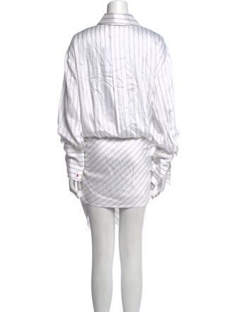 Attico Striped Knee-Length Dress