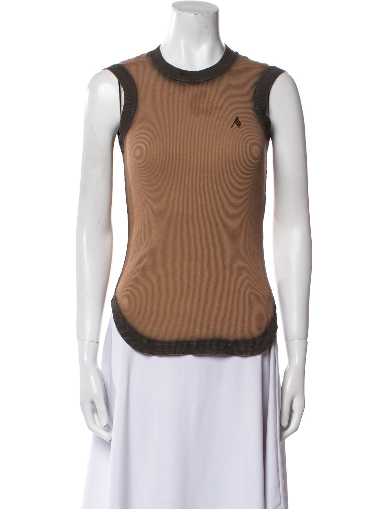 Attico Crew Neck Sleeveless Top