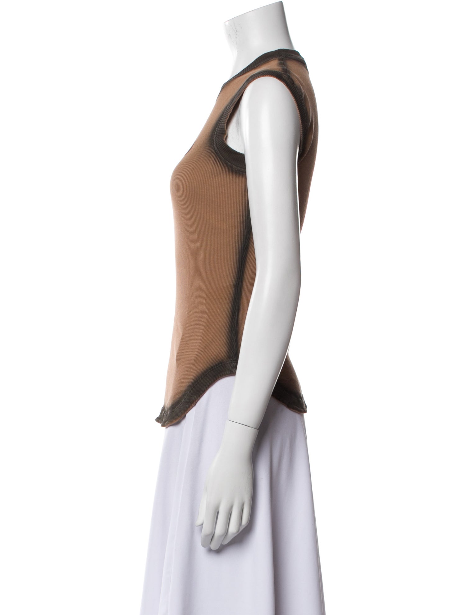 Attico Crew Neck Sleeveless Top
