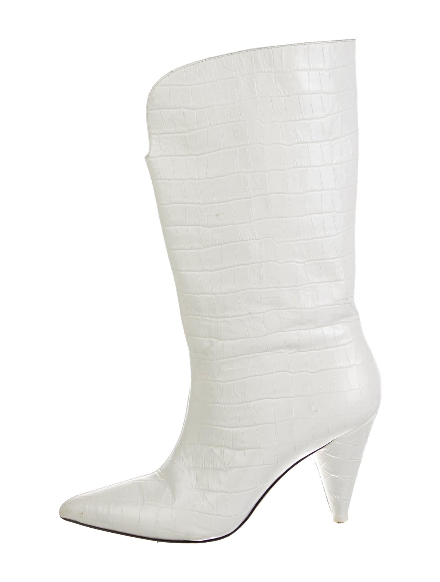 Attico Embossed Leather Boots