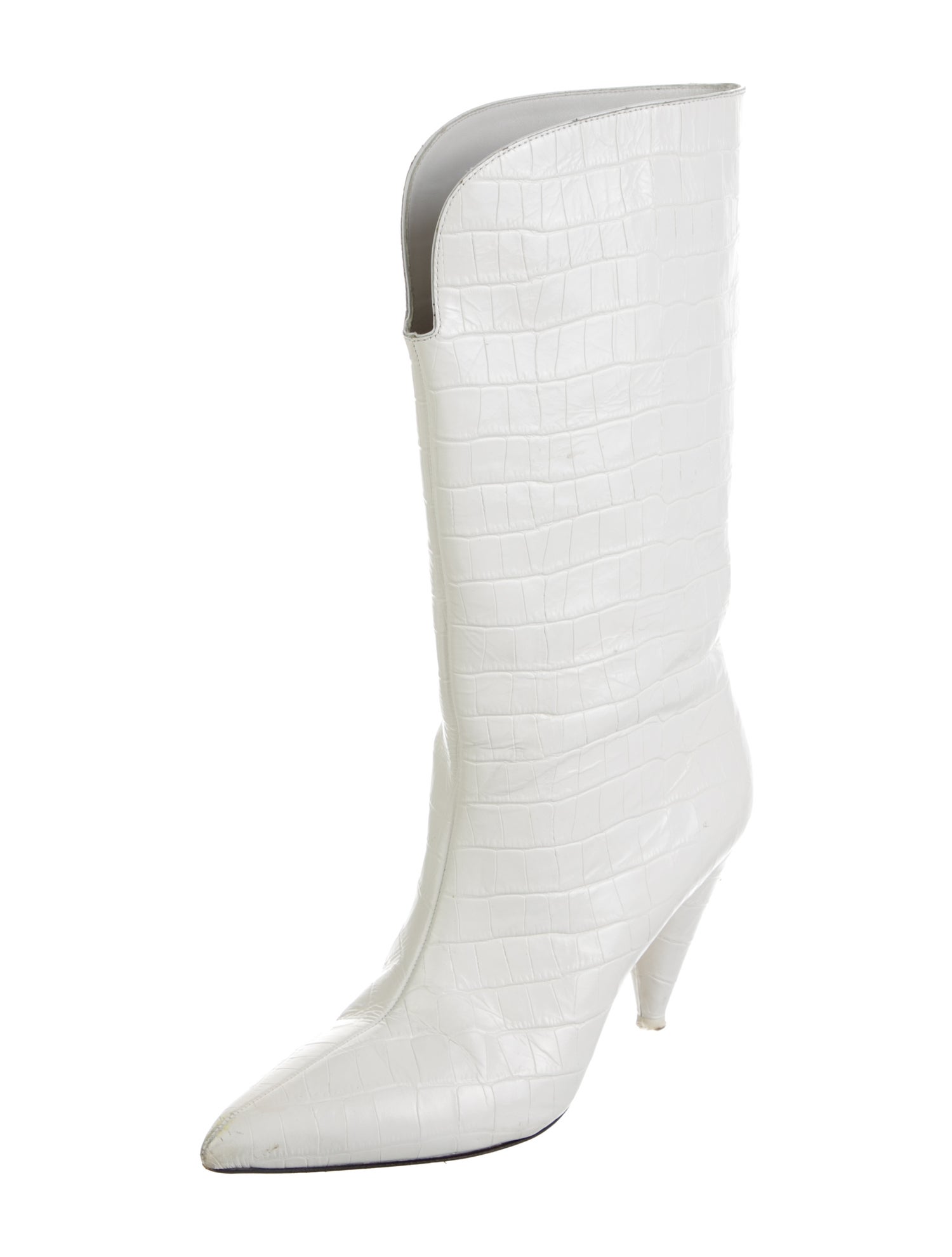 Attico Embossed Leather Boots