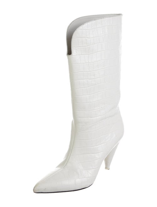 Attico Embossed Leather Boots
