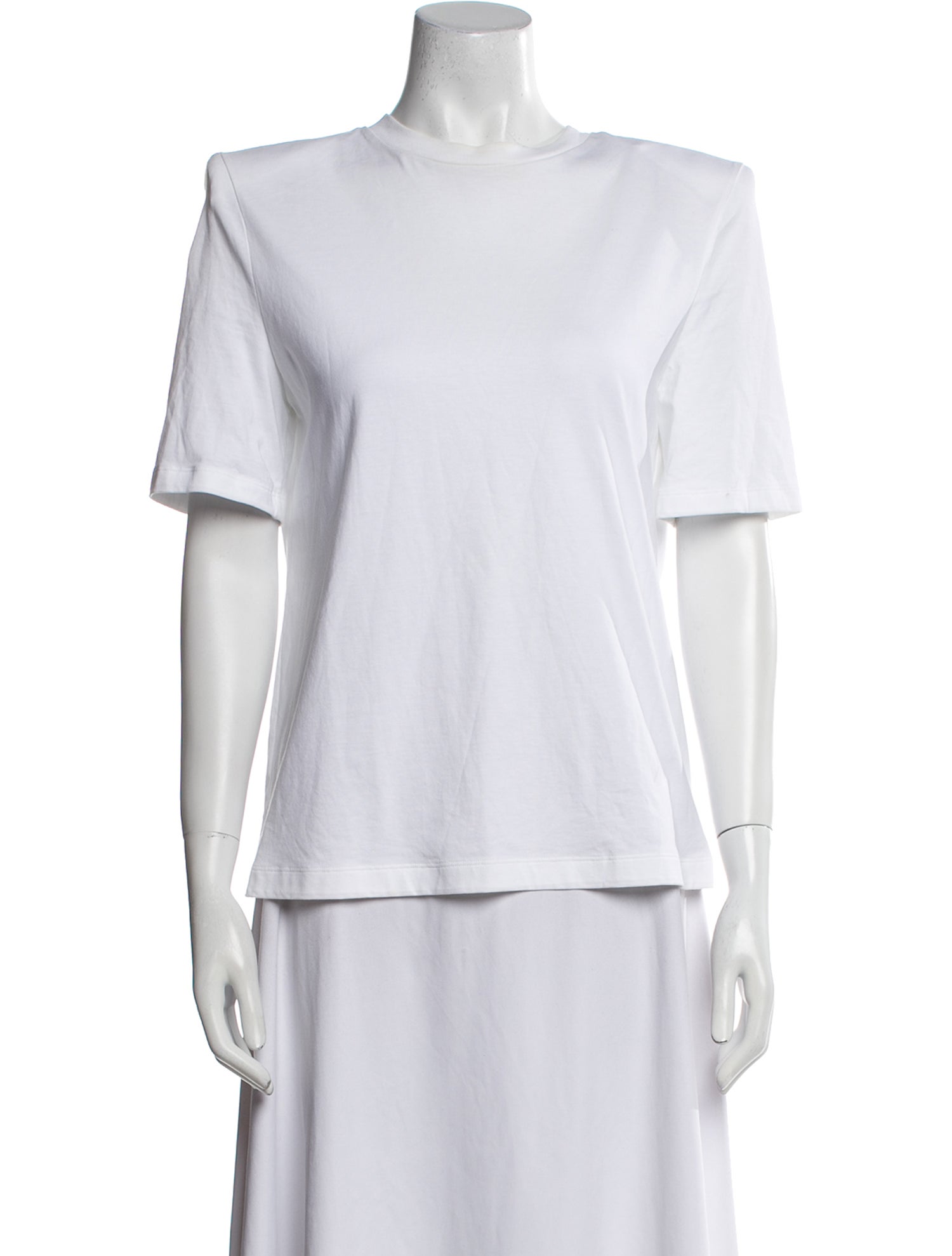 Attico Bateau Neckline Short Sleeve T-Shirt