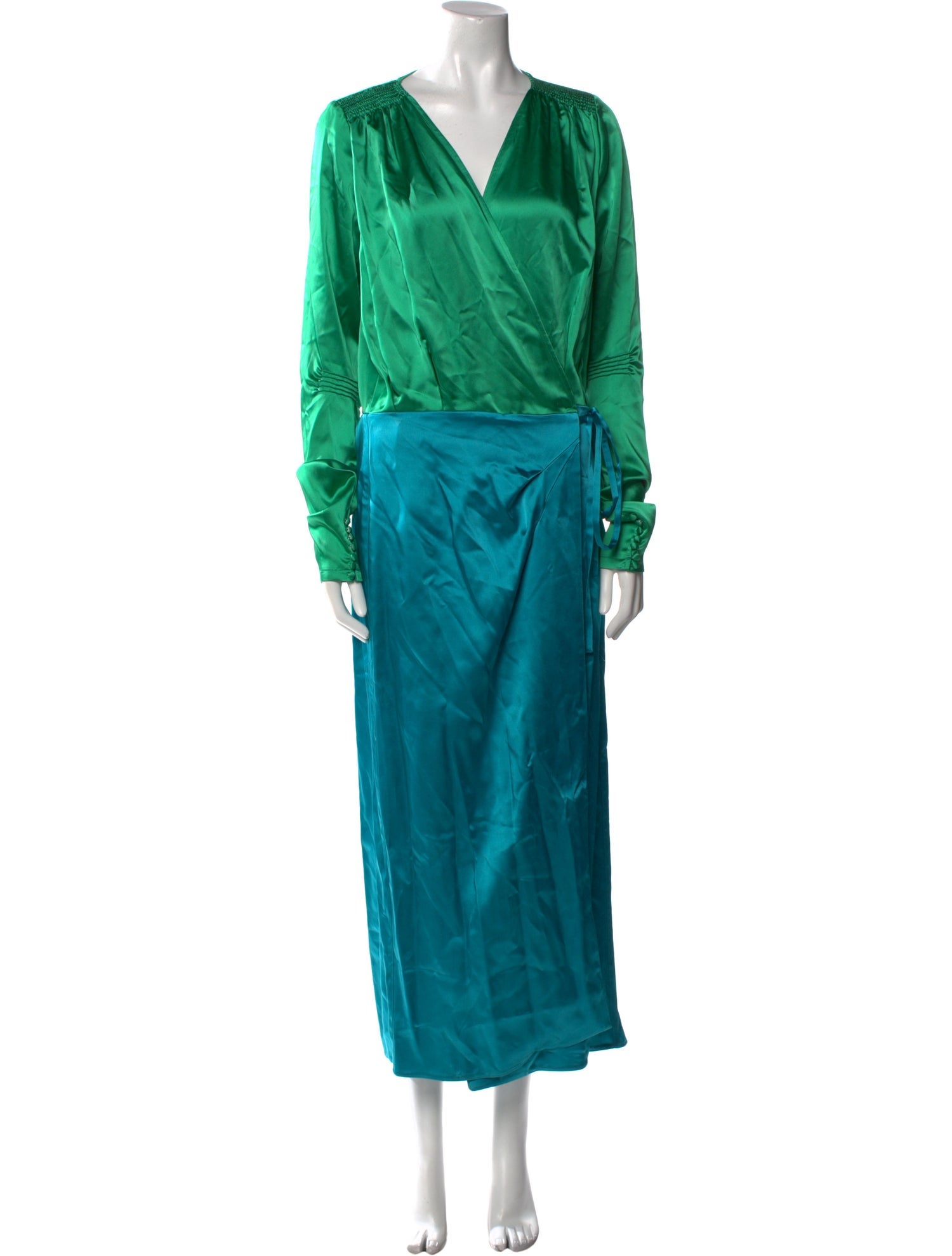 Attico V-Neck Long Dress