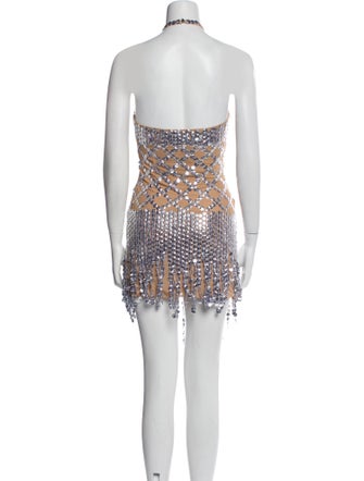 Attico Patterned Mini Dress