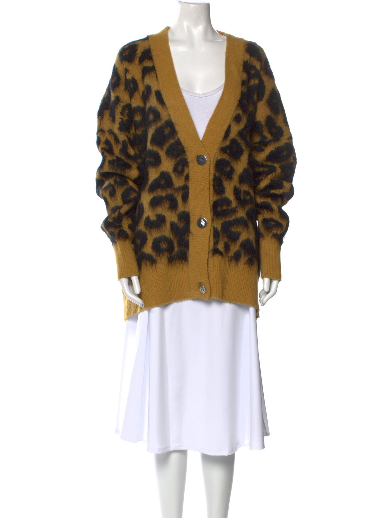 Attico Wool Animal Print Sweater
