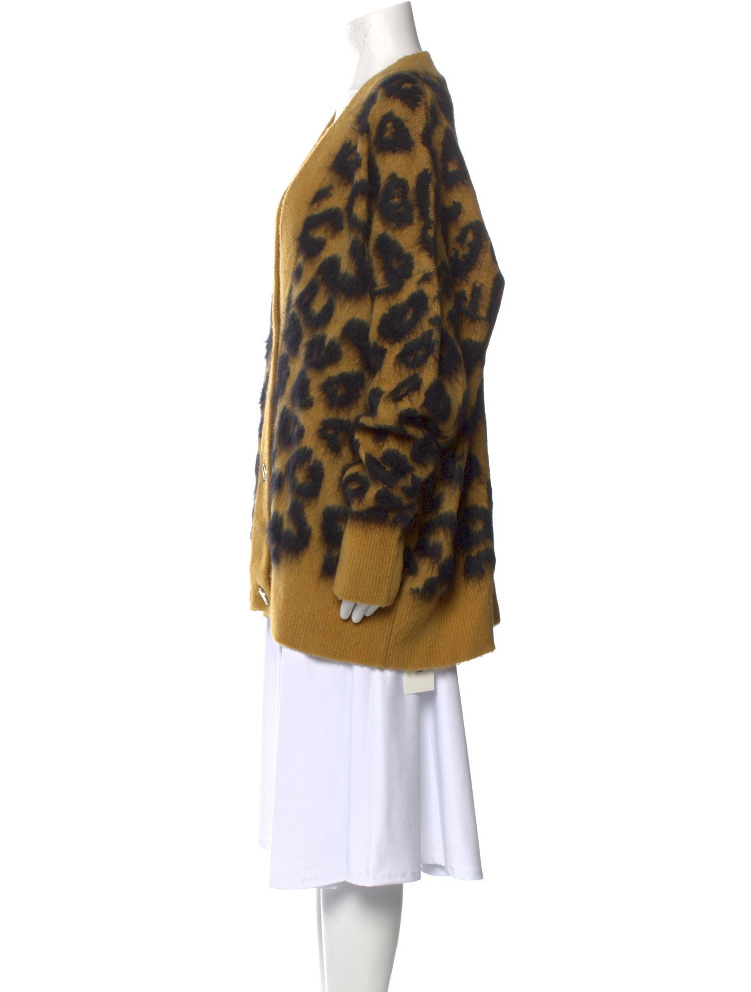 Attico Wool Animal Print Sweater