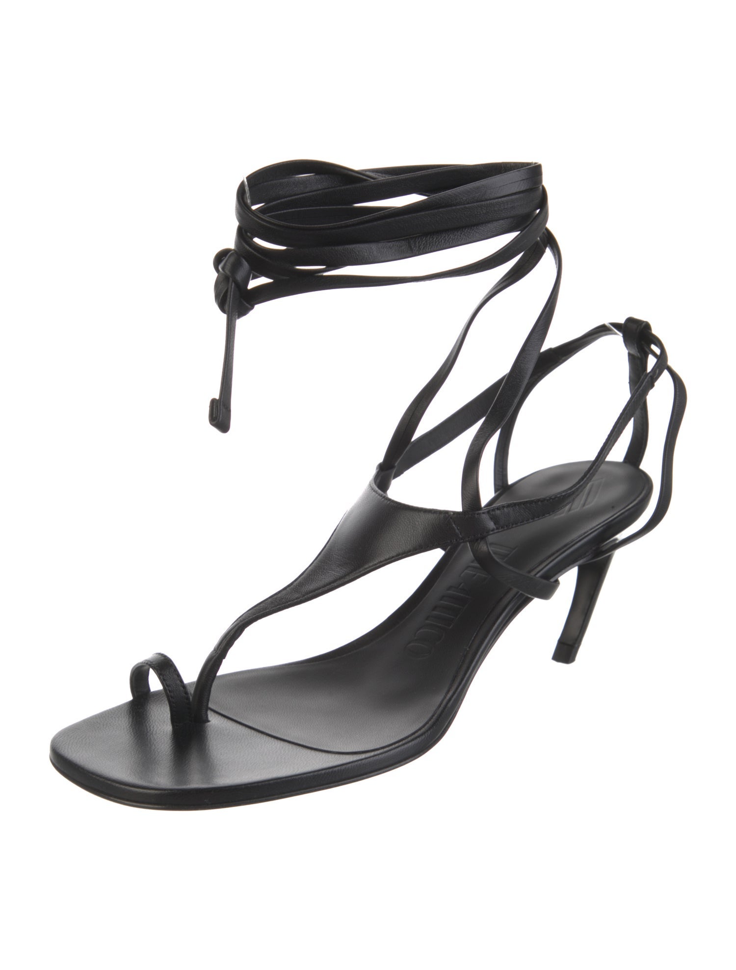 Attico Leather Gladiator Sandals