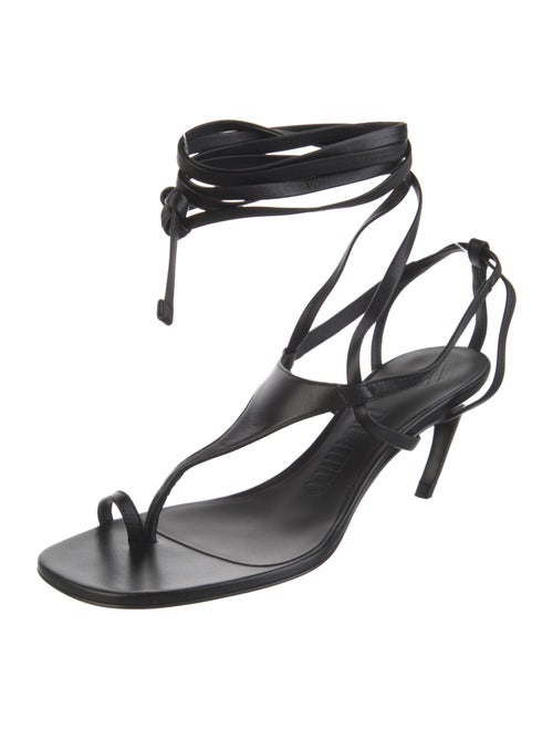 Attico Leather Gladiator Sandals