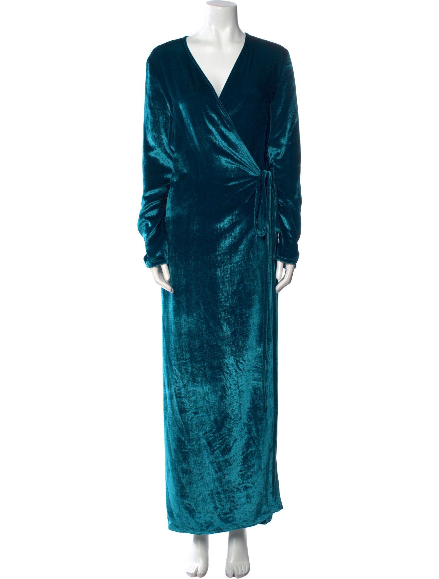 Attico Velvet Long Dress