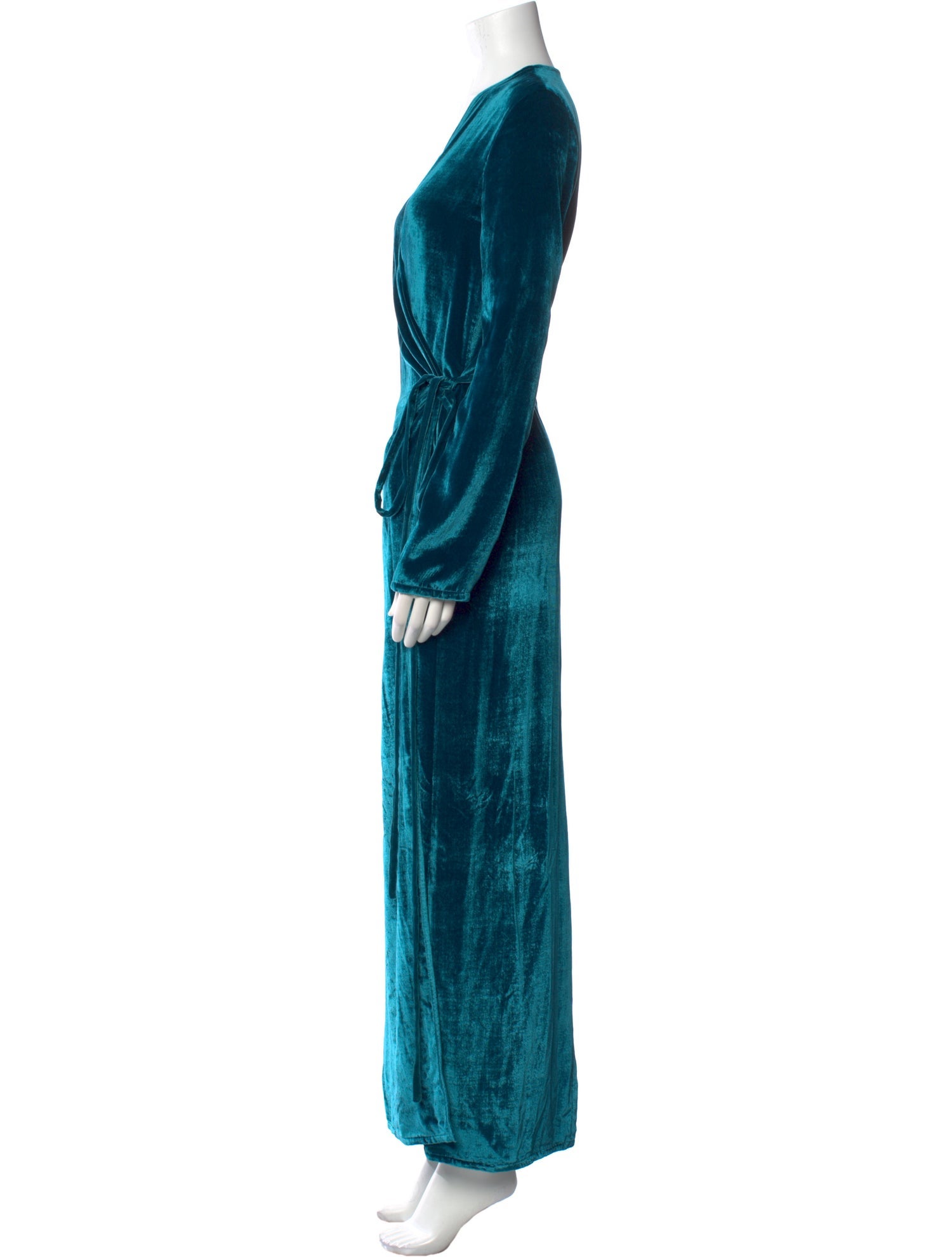 Attico Velvet Long Dress