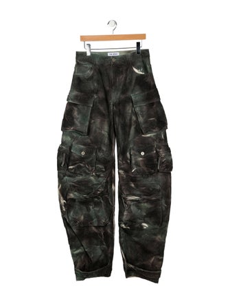 Attico Printed Wide Leg Pants