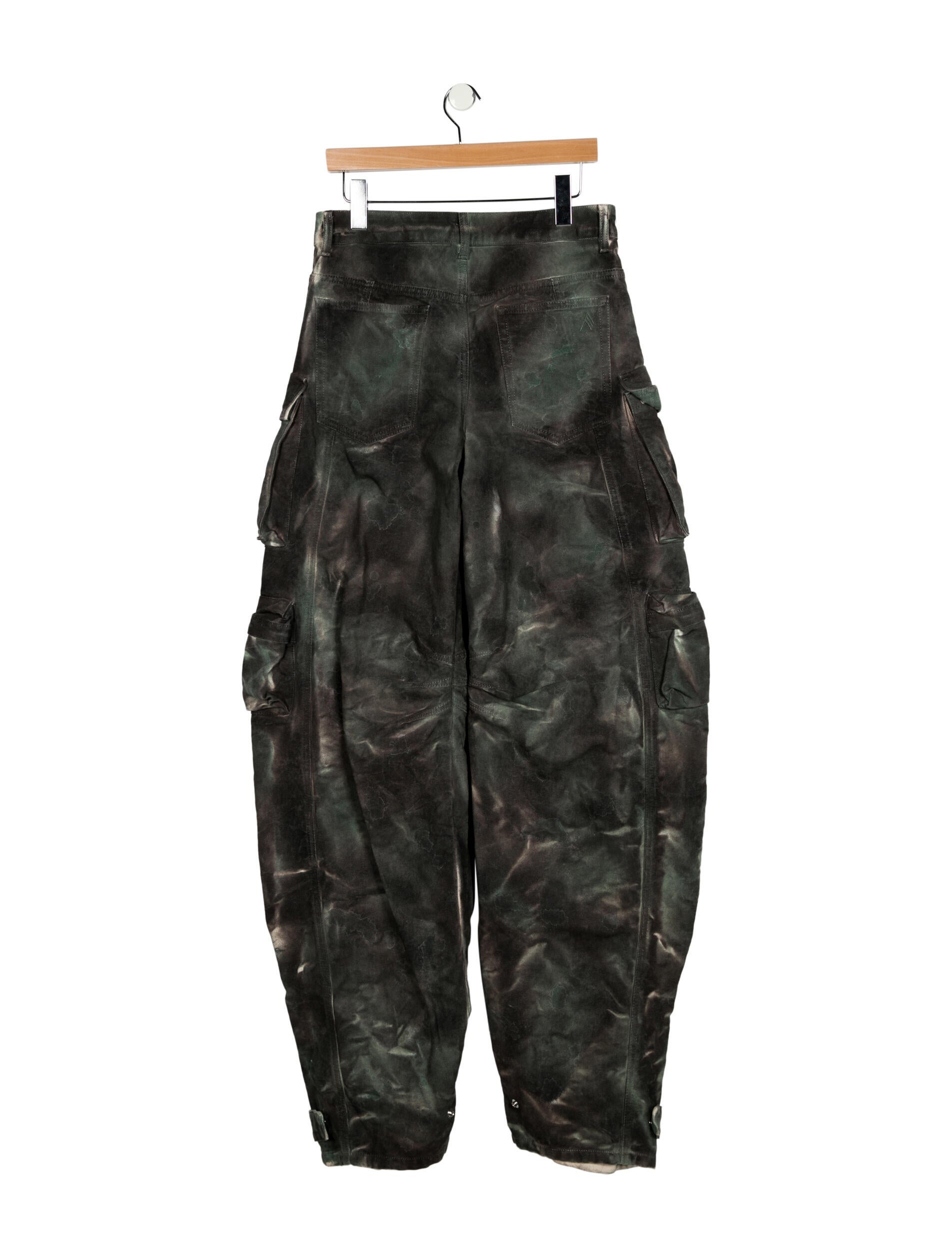 Attico Printed Wide Leg Pants