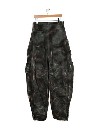 Attico Printed Wide Leg Pants