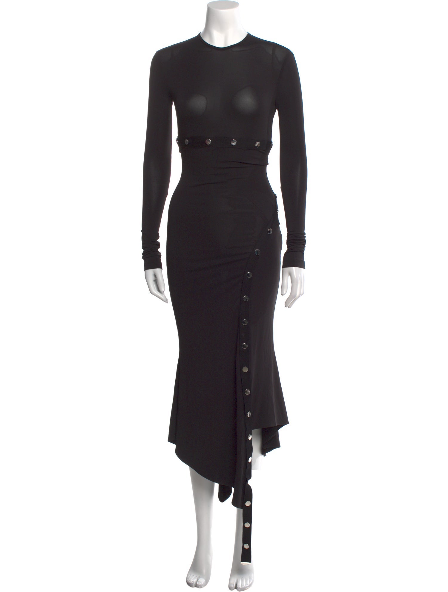 Attico Crew Neck Long Dress