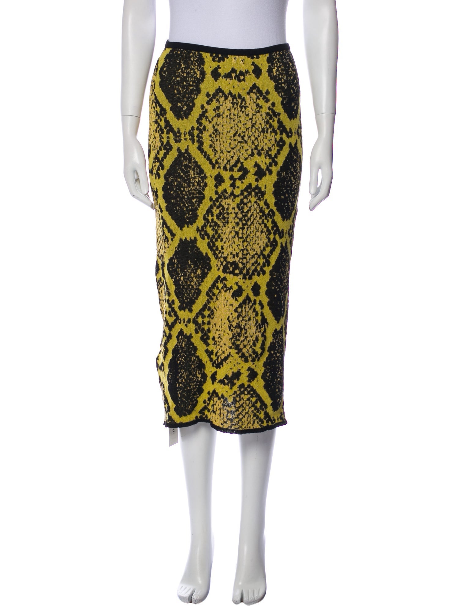 Attico Silk Midi Length Skirt