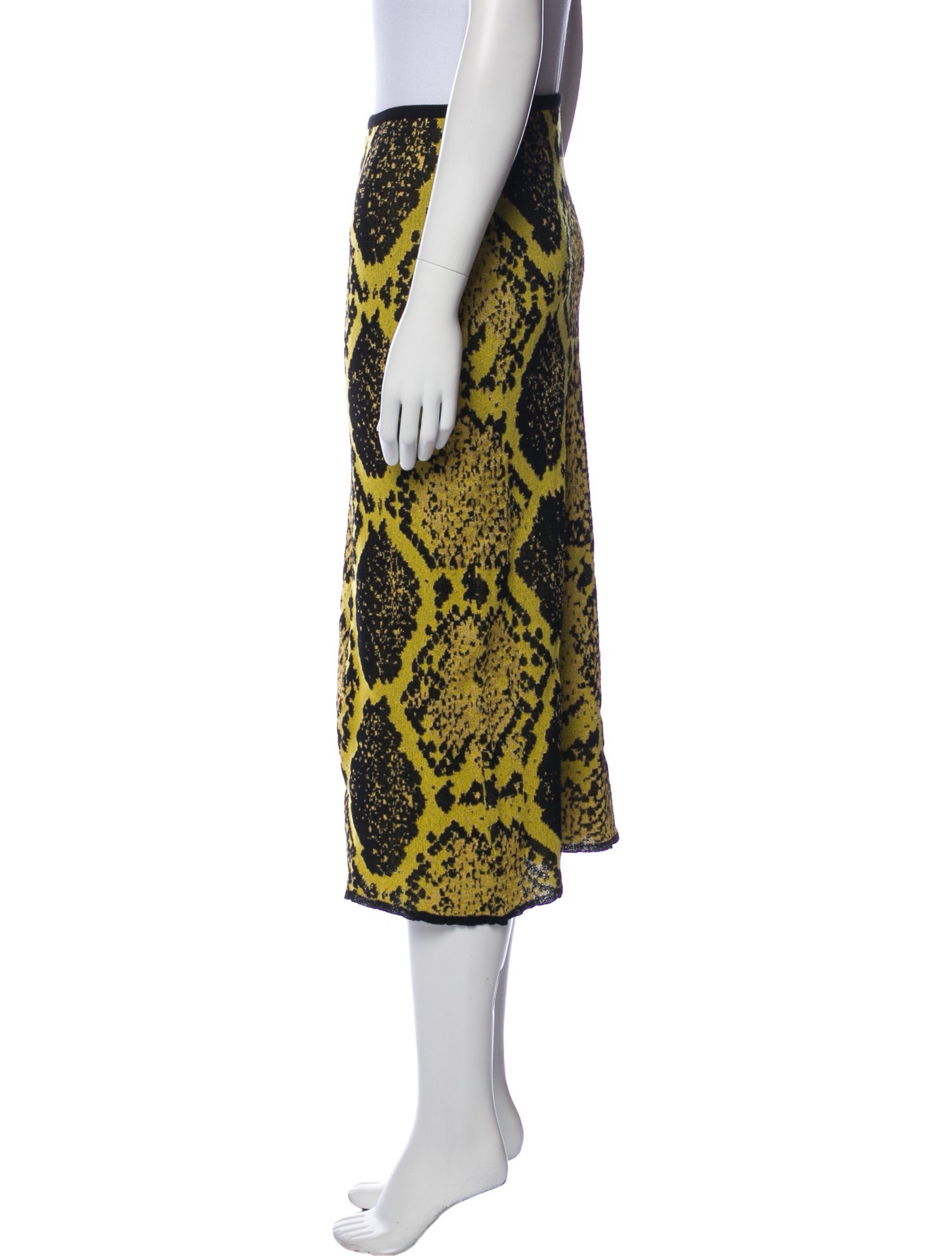 Attico Silk Midi Length Skirt