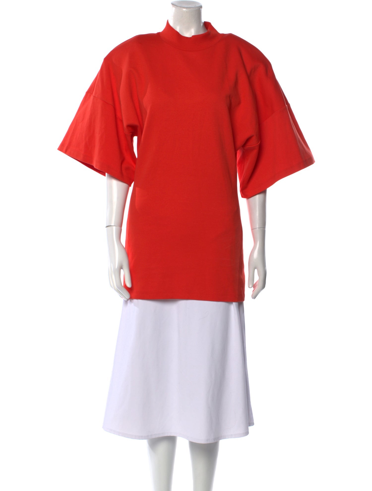 Attico Mock Neck Short Sleeve Tunic