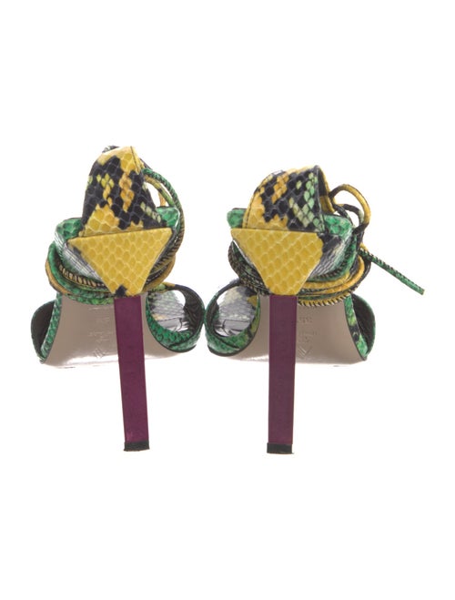 Attico Embossed Leather Printed Sandals