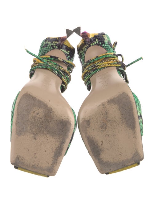 Attico Embossed Leather Printed Sandals