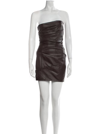 Attico Lambskin Mini Dress