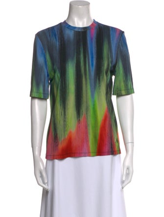 Attico Printed Crew Neck Blouse