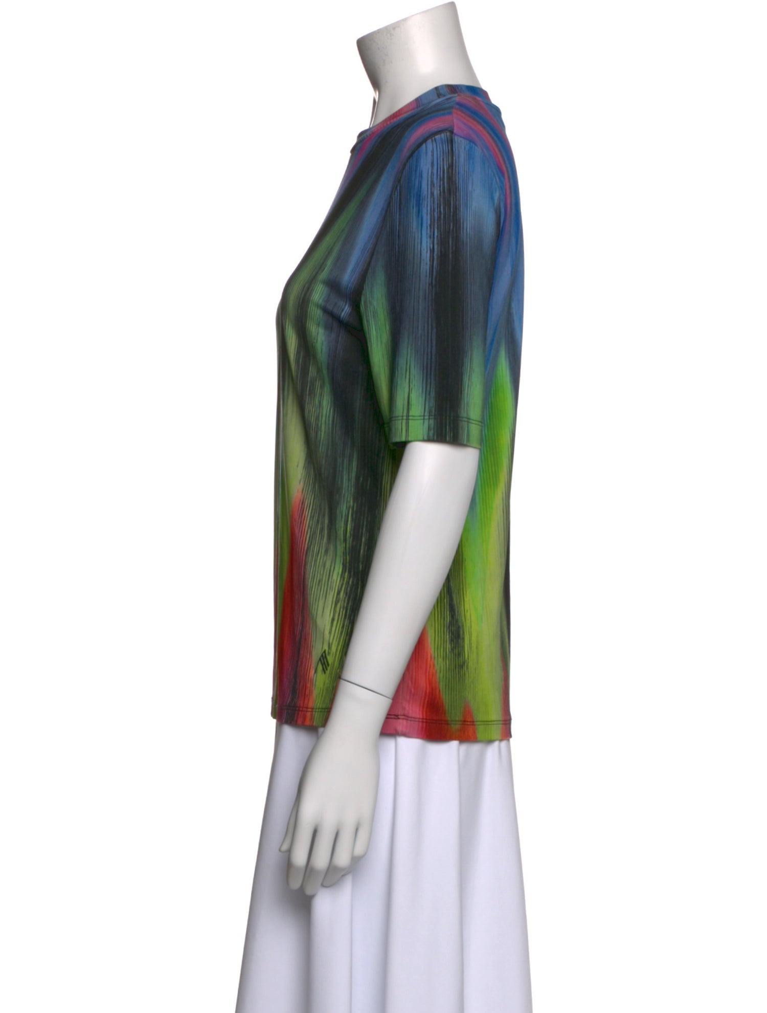 Attico Printed Crew Neck Blouse