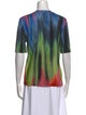 Attico Printed Crew Neck Blouse