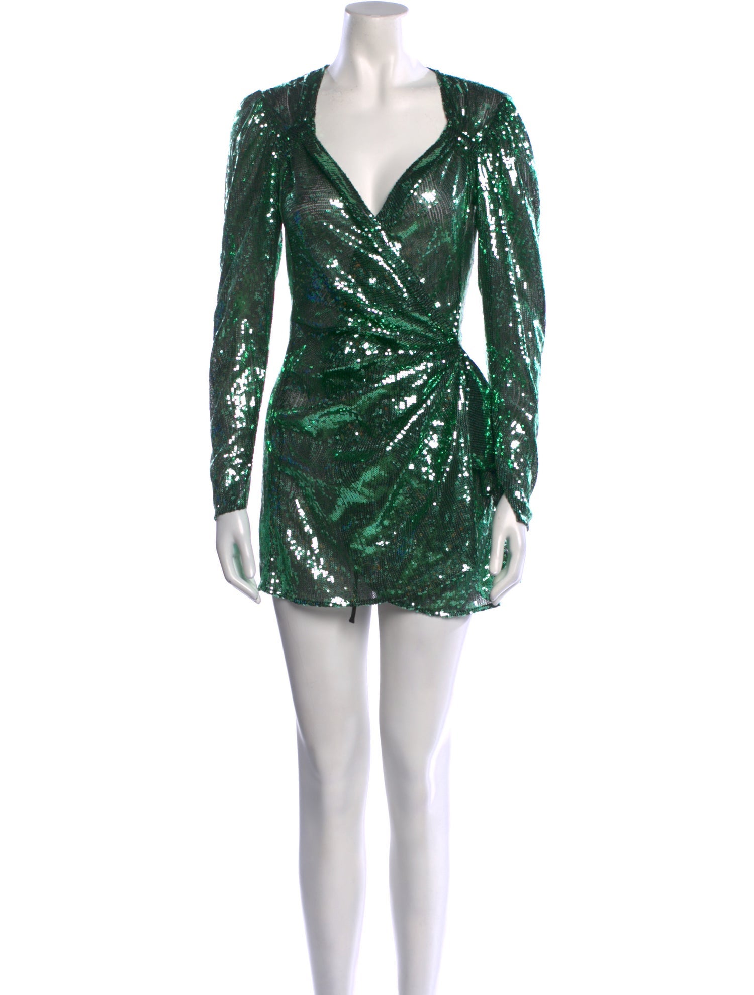 Attico V-Neck Mini Dress