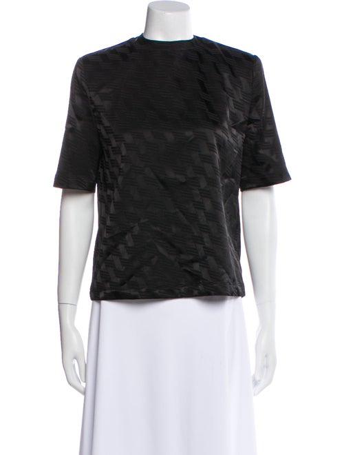 Attico Printed Crew Neck Top