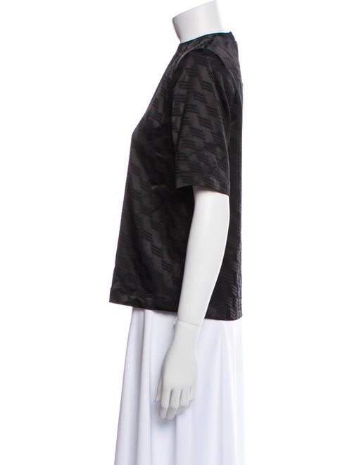 Attico Printed Crew Neck Top