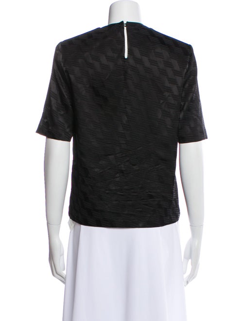 Attico Printed Crew Neck Top