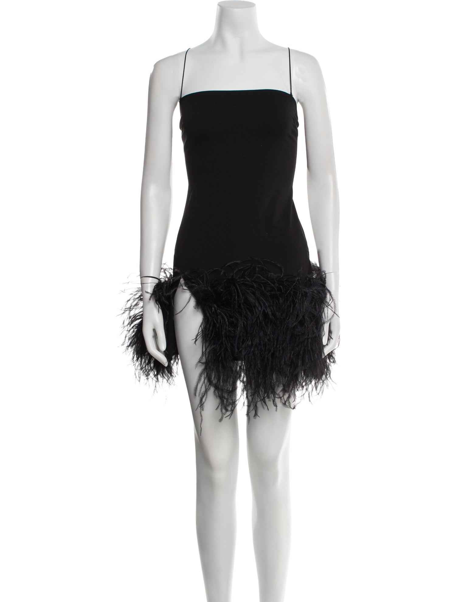 Attico Square Neckline Mini Dress