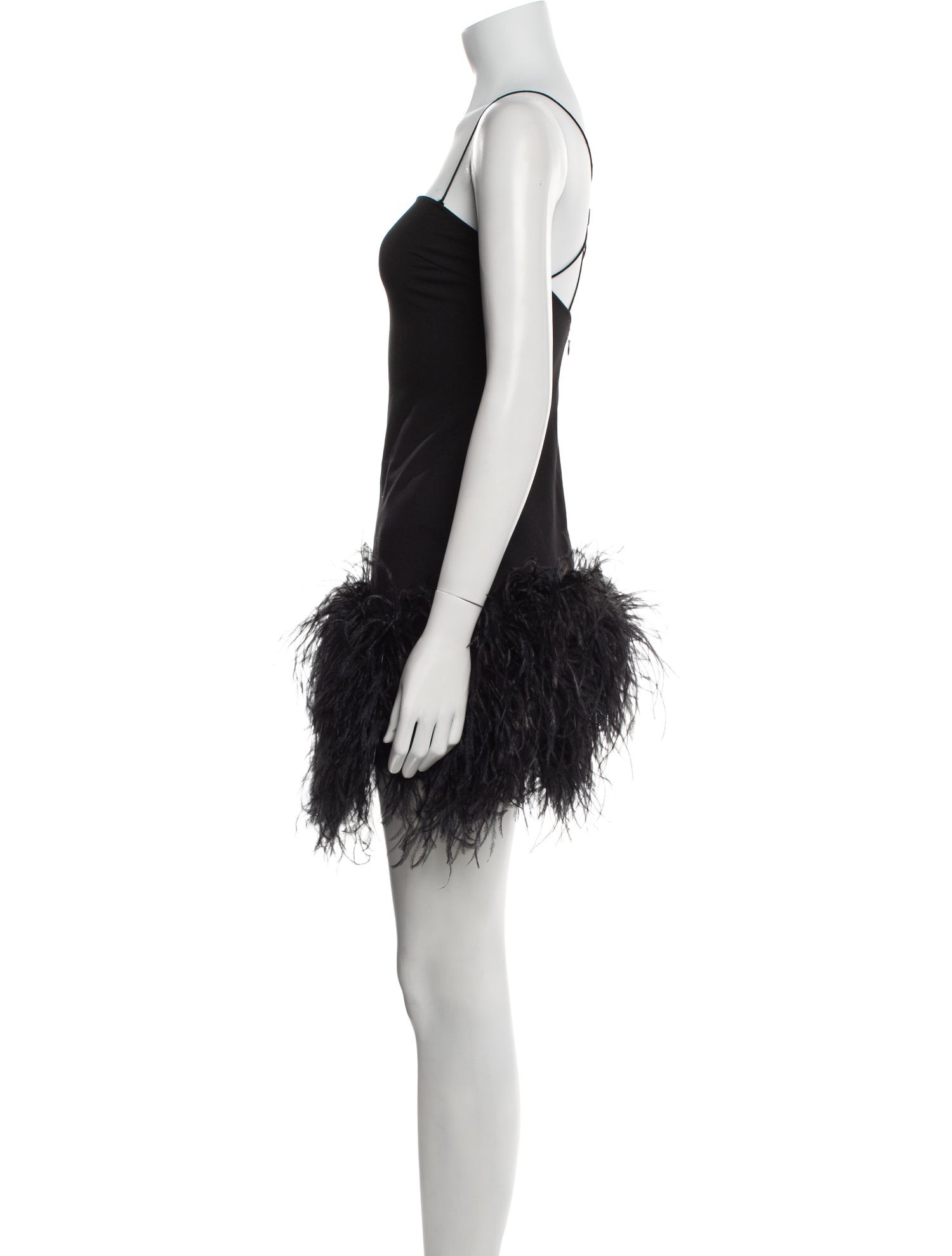 Attico Square Neckline Mini Dress