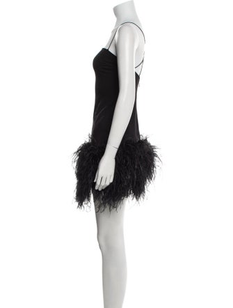 Attico Square Neckline Mini Dress