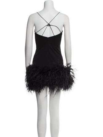 Attico Square Neckline Mini Dress