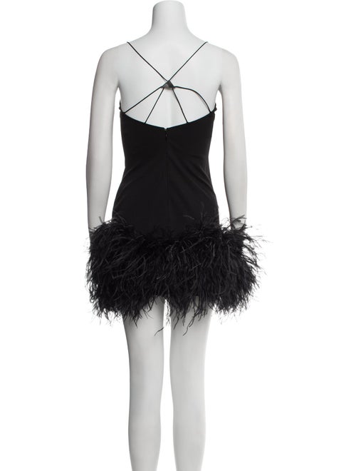 Attico Square Neckline Mini Dress