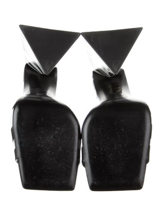 Attico Leather Animal Print Gladiator Sandals