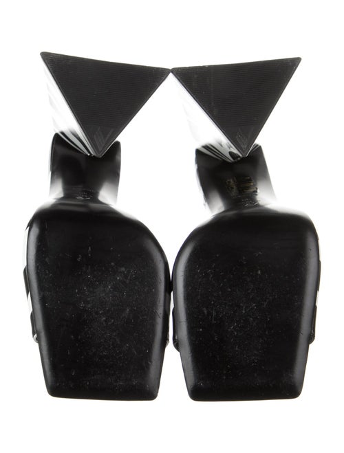 Attico Leather Animal Print Gladiator Sandals