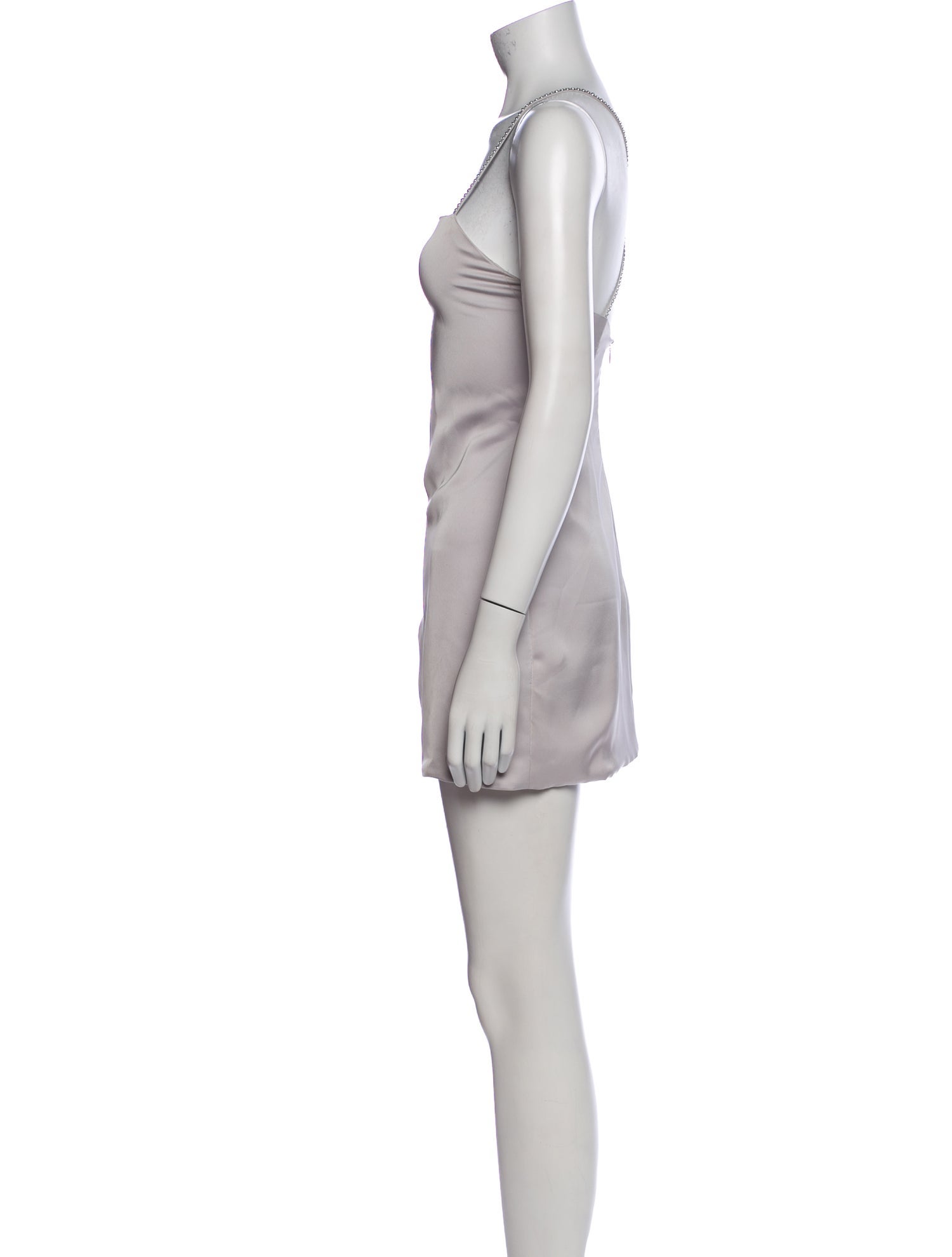 Attico Square Neckline Mini Dress