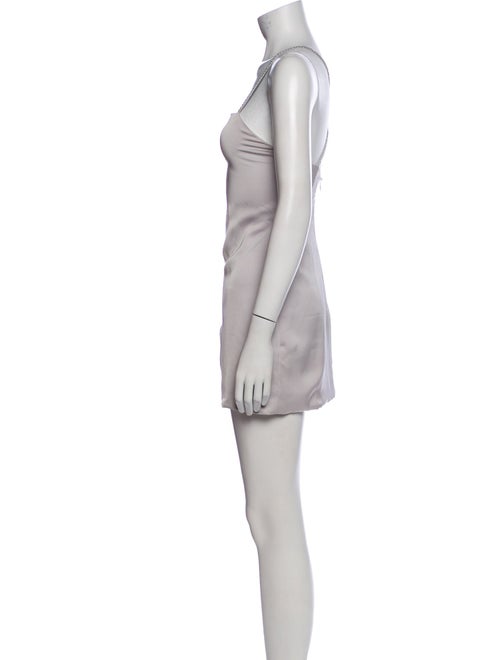 Attico Square Neckline Mini Dress