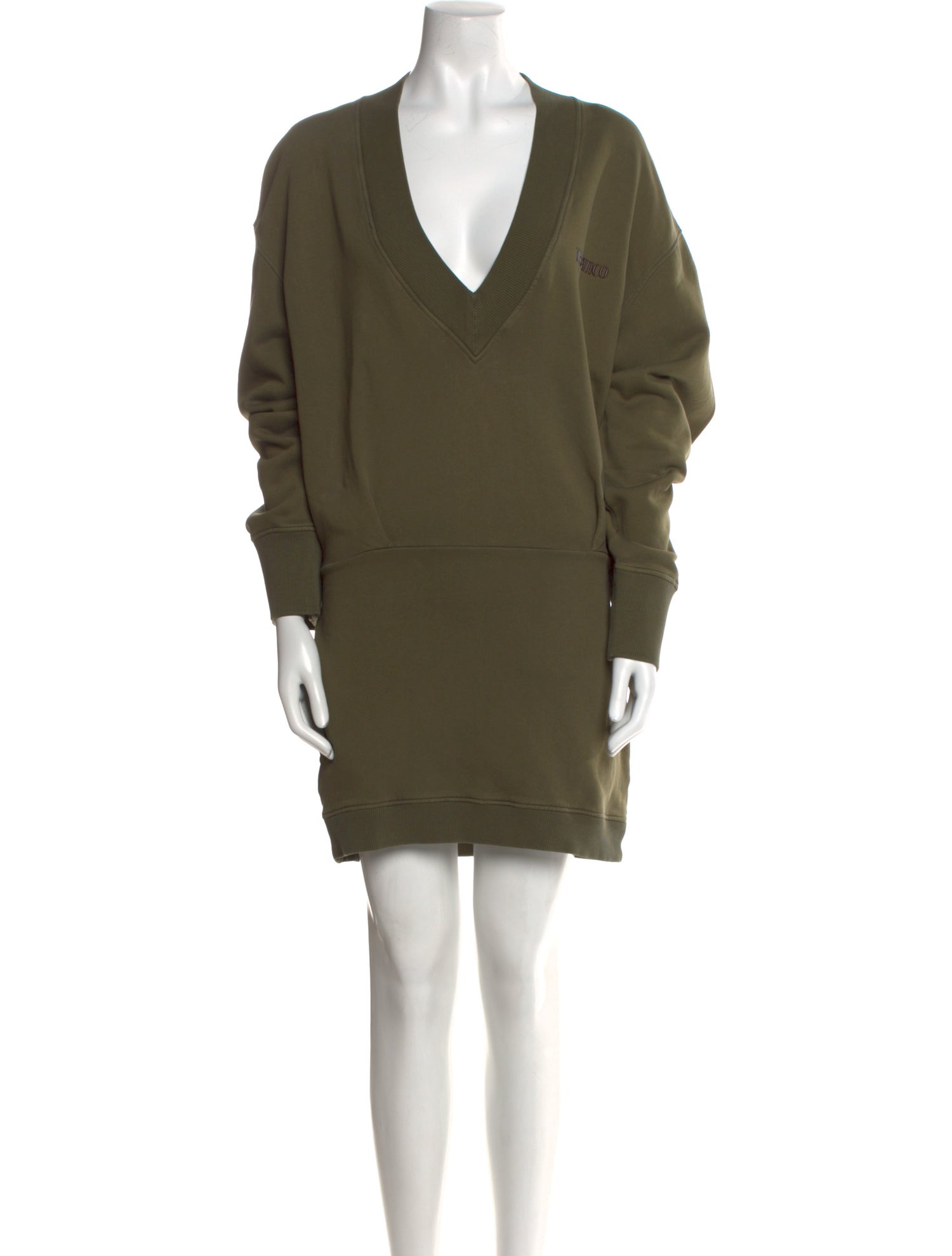 Attico V-Neck Mini Dress