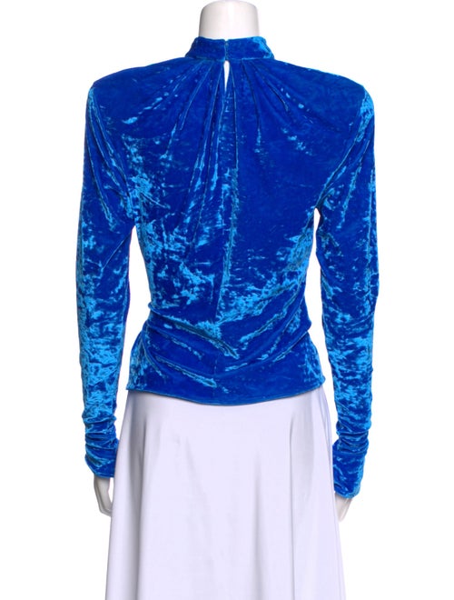 Attico Mock Neck Long Sleeve Top