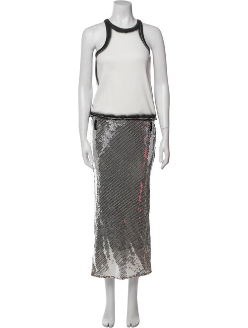 Attico Printed Long Dress