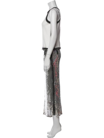 Attico Printed Long Dress
