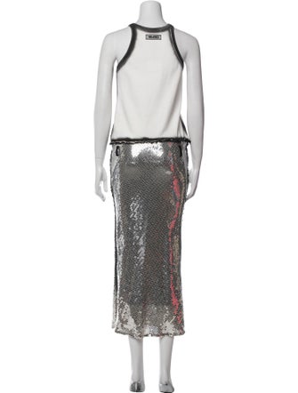 Attico Printed Long Dress